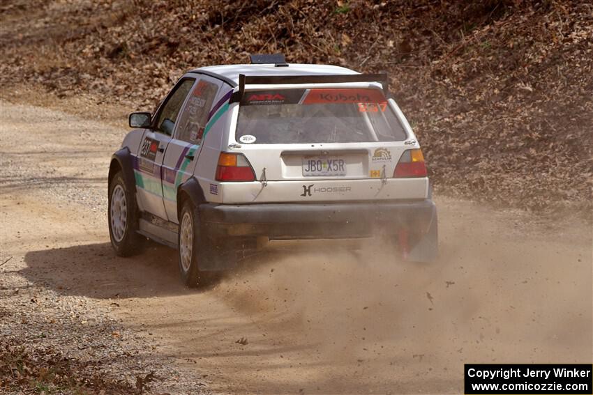 Micah Nickelson / Tyler Ptacek VW Golf on SS1, Hazel Creek I.