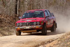 Levi Johnson / Griffin Johnson BMW 325e on SS1, Hazel Creek I.