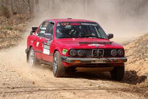 Levi Johnson / Griffin Johnson BMW 325e on SS1, Hazel Creek I.