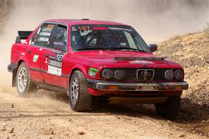 Levi Johnson / Griffin Johnson BMW 325e on SS1, Hazel Creek I.