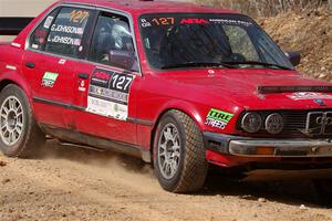 Levi Johnson / Griffin Johnson BMW 325e on SS1, Hazel Creek I.