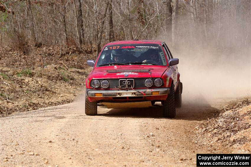 Levi Johnson / Griffin Johnson BMW 325e on SS1, Hazel Creek I.