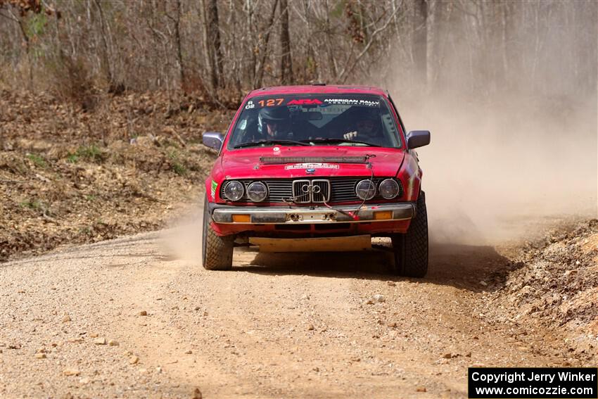 Levi Johnson / Griffin Johnson BMW 325e on SS1, Hazel Creek I.