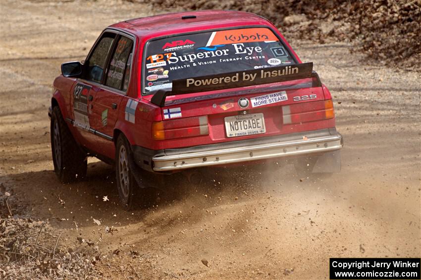 Levi Johnson / Griffin Johnson BMW 325e on SS1, Hazel Creek I.