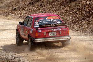 Levi Johnson / Griffin Johnson BMW 325e on SS1, Hazel Creek I.