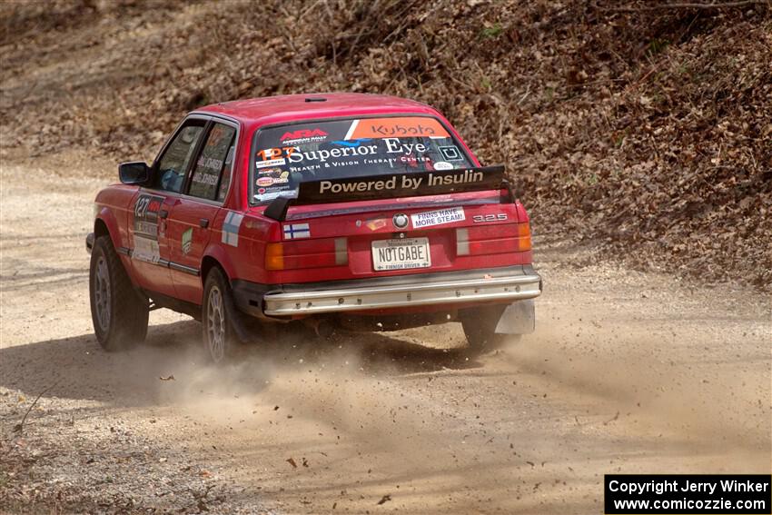 Levi Johnson / Griffin Johnson BMW 325e on SS1, Hazel Creek I.