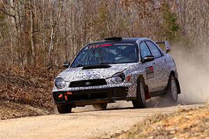 Peter Farrow / Michael Farrow Subaru WRX on SS1, Hazel Creek I.