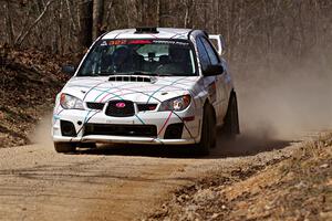 Ian McCarty / Hailey McCarty Subaru Impreza 2.5RS on SS1, Hazel Creek I.