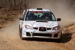 Ian McCarty / Hailey McCarty Subaru Impreza 2.5RS on SS1, Hazel Creek I.
