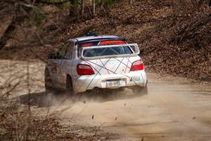 Ian McCarty / Hailey McCarty Subaru Impreza 2.5RS on SS1, Hazel Creek I.