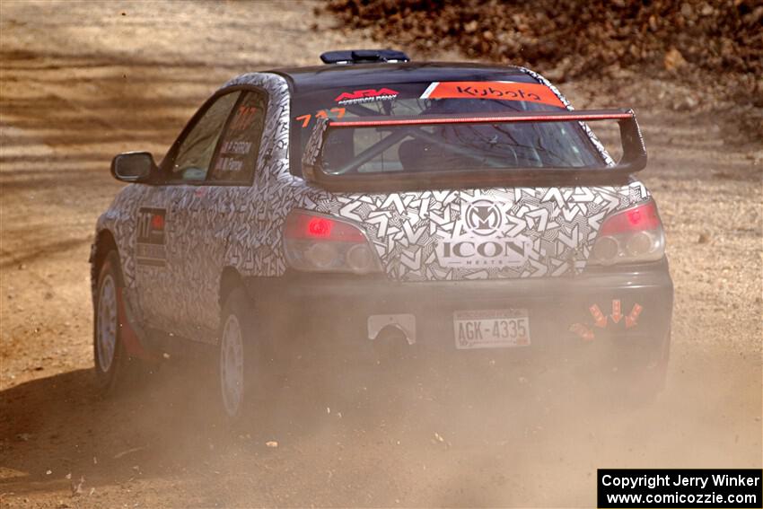 Peter Farrow / Michael Farrow Subaru WRX on SS1, Hazel Creek I.