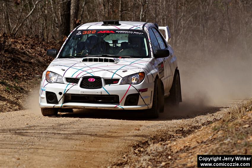 Ian McCarty / Hailey McCarty Subaru Impreza 2.5RS on SS1, Hazel Creek I.