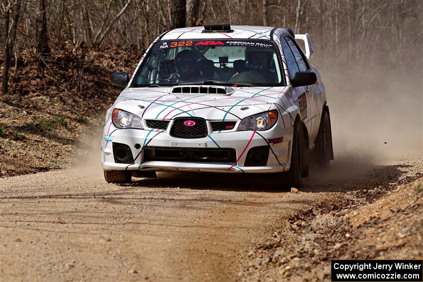 Ian McCarty / Hailey McCarty Subaru Impreza 2.5RS on SS1, Hazel Creek I.