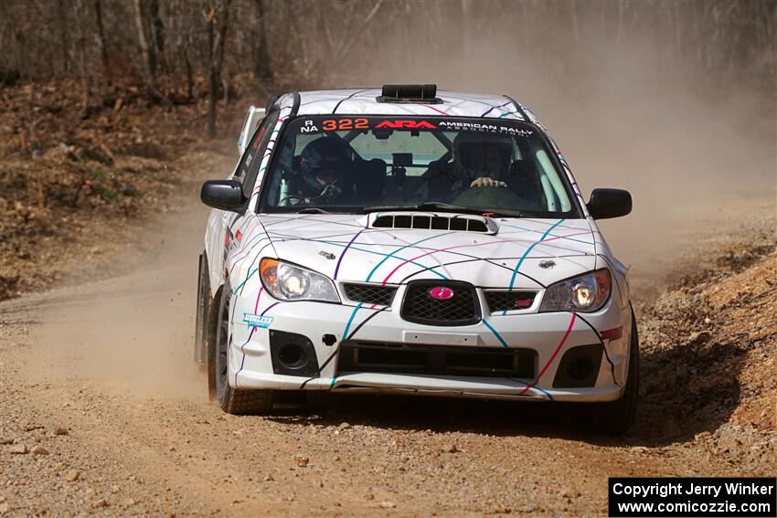 Ian McCarty / Hailey McCarty Subaru Impreza 2.5RS on SS1, Hazel Creek I.