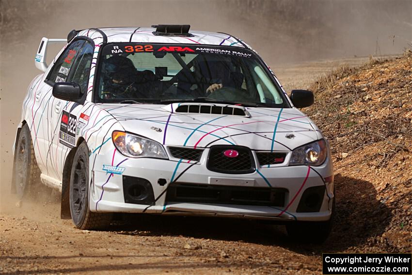 Ian McCarty / Hailey McCarty Subaru Impreza 2.5RS on SS1, Hazel Creek I.