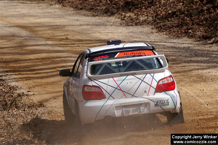 Ian McCarty / Hailey McCarty Subaru Impreza 2.5RS on SS1, Hazel Creek I.