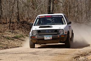 Josh Nykanen / Lars Anderson VW GTI on SS1, Hazel Creek I.