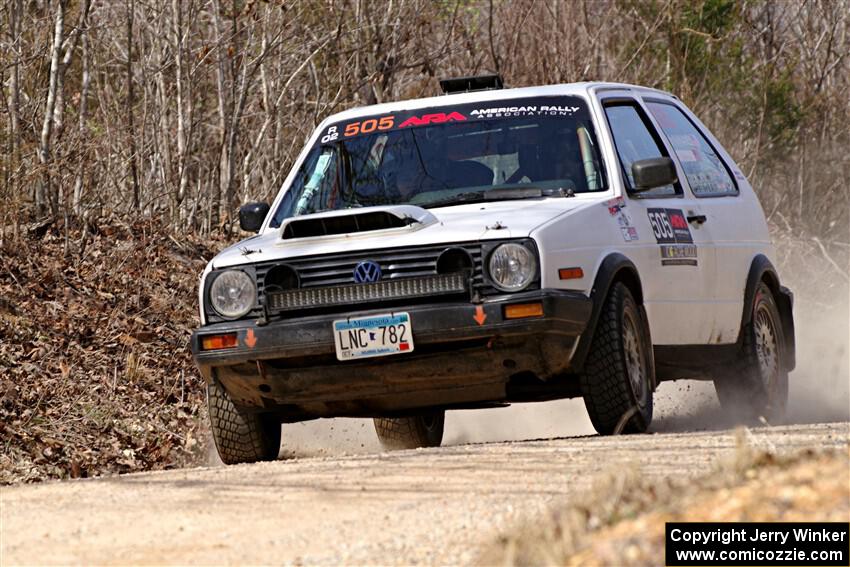 Josh Nykanen / Lars Anderson VW GTI on SS1, Hazel Creek I.