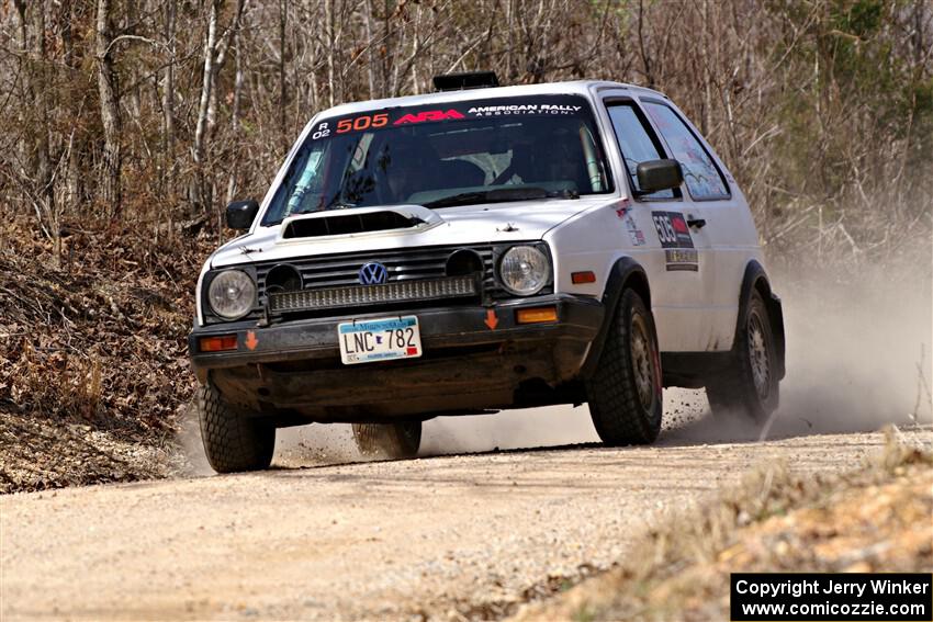 Josh Nykanen / Lars Anderson VW GTI on SS1, Hazel Creek I.