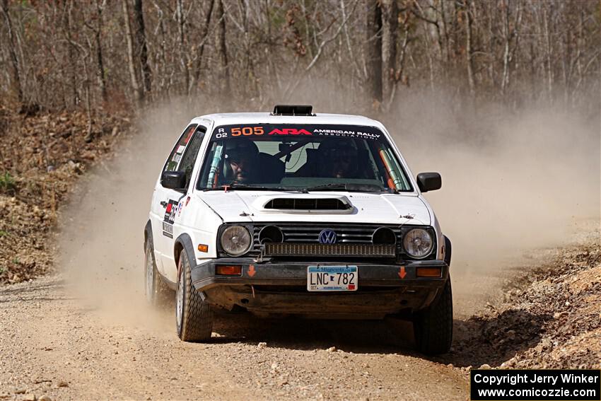 Josh Nykanen / Lars Anderson VW GTI on SS1, Hazel Creek I.