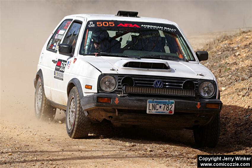 Josh Nykanen / Lars Anderson VW GTI on SS1, Hazel Creek I.
