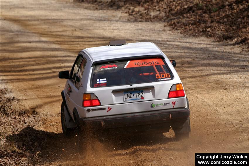 Josh Nykanen / Lars Anderson VW GTI on SS1, Hazel Creek I.
