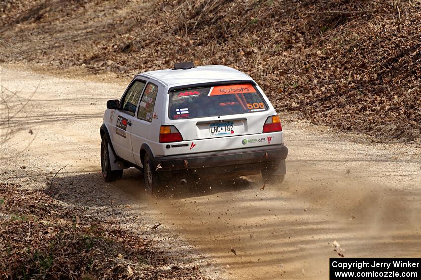 Josh Nykanen / Lars Anderson VW GTI on SS1, Hazel Creek I.