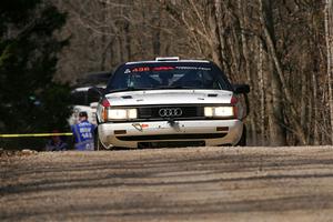 Drew Carlson / Cindi Carlson Audi 200 Avant Quattro on SS1, Hazel Creek I.