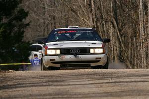 Drew Carlson / Cindi Carlson Audi 200 Avant Quattro on SS1, Hazel Creek I.