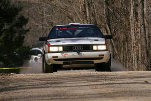 Drew Carlson / Cindi Carlson Audi 200 Avant Quattro on SS1, Hazel Creek I.