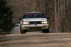 Drew Carlson / Cindi Carlson Audi 200 Avant Quattro on SS1, Hazel Creek I.