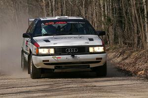 Drew Carlson / Cindi Carlson Audi 200 Avant Quattro on SS1, Hazel Creek I.