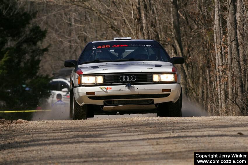 Drew Carlson / Cindi Carlson Audi 200 Avant Quattro on SS1, Hazel Creek I.