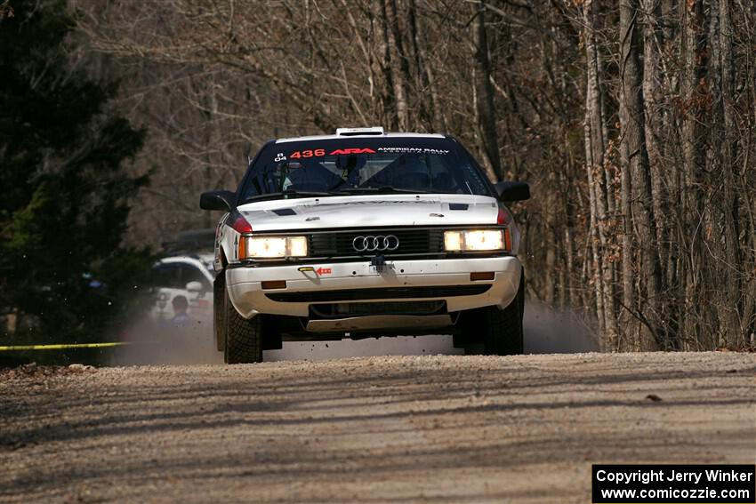 Drew Carlson / Cindi Carlson Audi 200 Avant Quattro on SS1, Hazel Creek I.