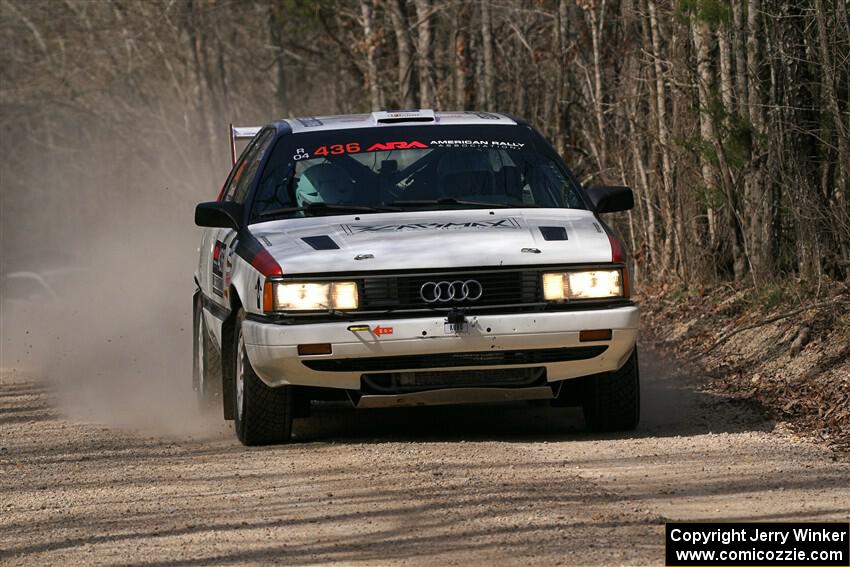 Drew Carlson / Cindi Carlson Audi 200 Avant Quattro on SS1, Hazel Creek I.