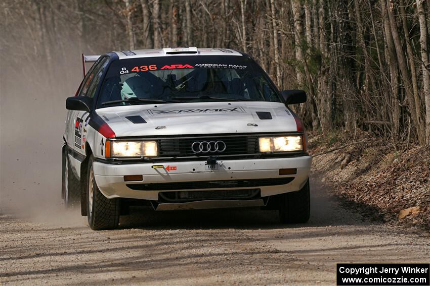 Drew Carlson / Cindi Carlson Audi 200 Avant Quattro on SS1, Hazel Creek I.