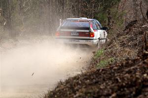 Drew Carlson / Cindi Carlson Audi 200 Avant Quattro on SS1, Hazel Creek I.