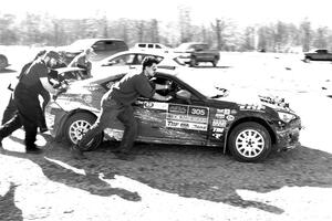 Santiago Iglesias / Cray Dumeah Subaru BRZ is pushed into service after losing the engine.