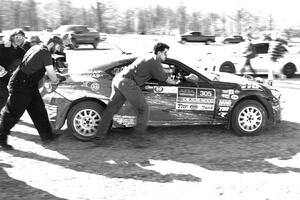 Santiago Iglesias / Cray Dumeah Subaru BRZ is pushed into service after losing the engine.