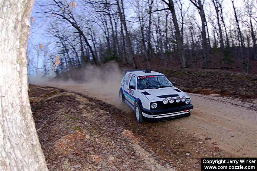 Micah Nickelson / Tyler Ptacek VW Golf on SS4, Hazel Creek II.