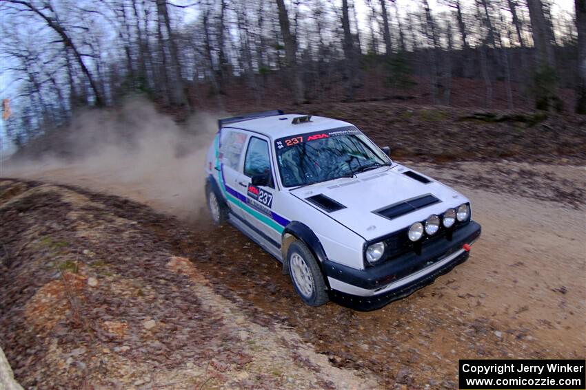 Micah Nickelson / Tyler Ptacek VW Golf on SS4, Hazel Creek II.