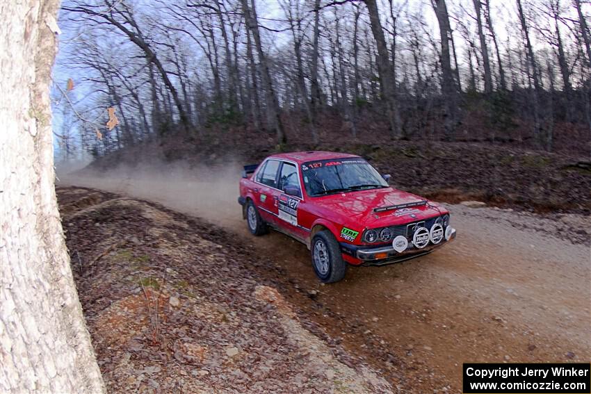 Levi Johnson / Griffin Johnson BMW 325e on SS4, Hazel Creek II.