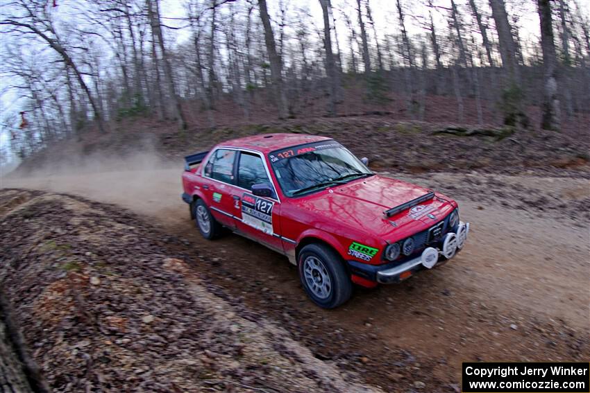 Levi Johnson / Griffin Johnson BMW 325e on SS4, Hazel Creek II.