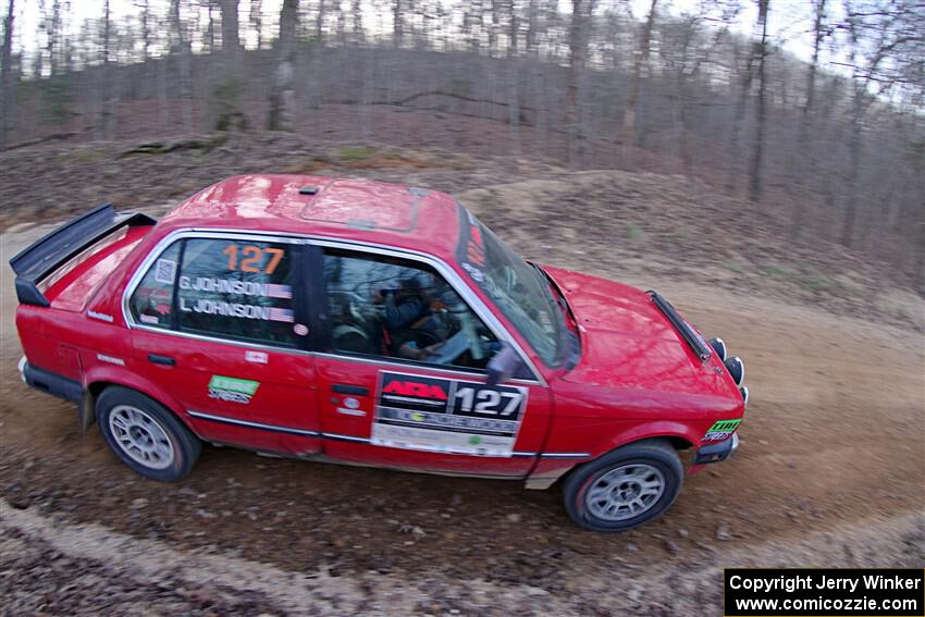 Levi Johnson / Griffin Johnson BMW 325e on SS4, Hazel Creek II.
