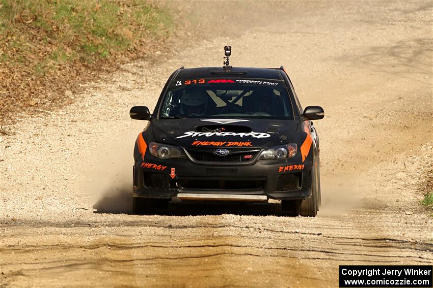 Nick Pysklyvets / Roman Romanchuk Subaru WRX STi on SS6, Deep Ford.