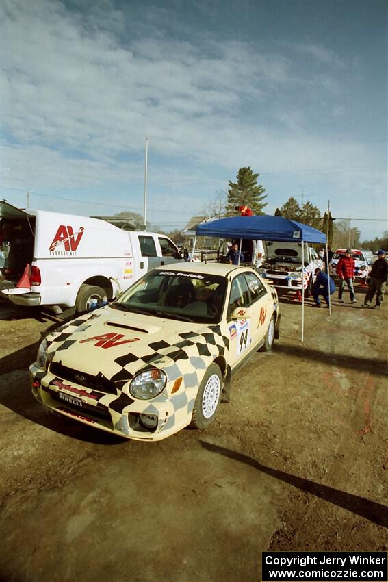 Craig Peeper / Ian Bevan Subaru WRX and Peter Workum / Ed Wahl Subaru WRX before the event.