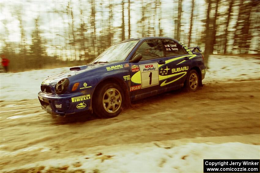 Mark Lovell / Steve Turvey Subaru WRX on SS2, Ranch I.