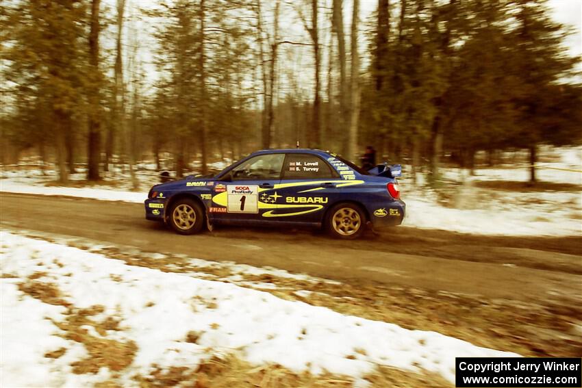 Mark Lovell / Steve Turvey Subaru WRX on SS2, Ranch I.