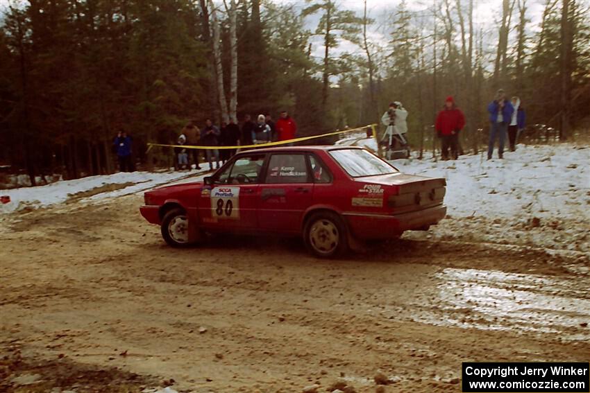 Jon Kemp / Rod Hendicksen Audi 4000 Quattro on SS2, Ranch I.