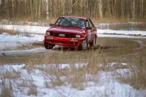 Jon Kemp / Rod Hendicksen Audi 4000 Quattro on SS7, Black River.